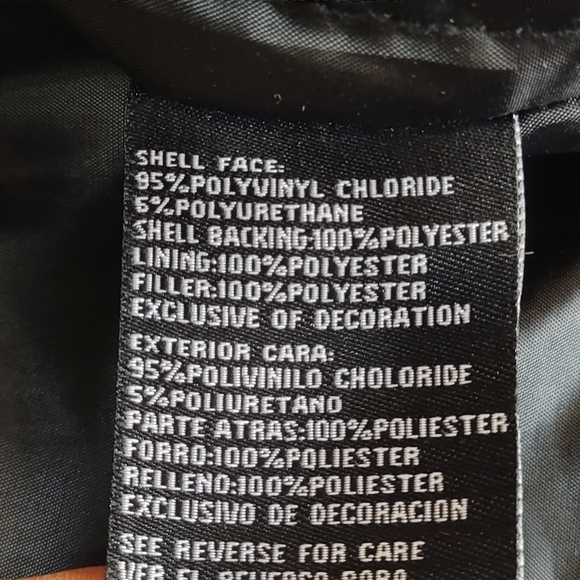 Vintage Nascar Racing Jacket Office Pepot Men's Black Red Faux Leather Sz XXL - Picture 12 of 12